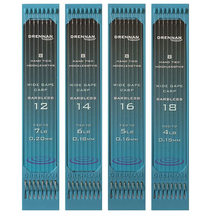 Drennan Wide Gape Carp Hook to Nylon 6 Inch