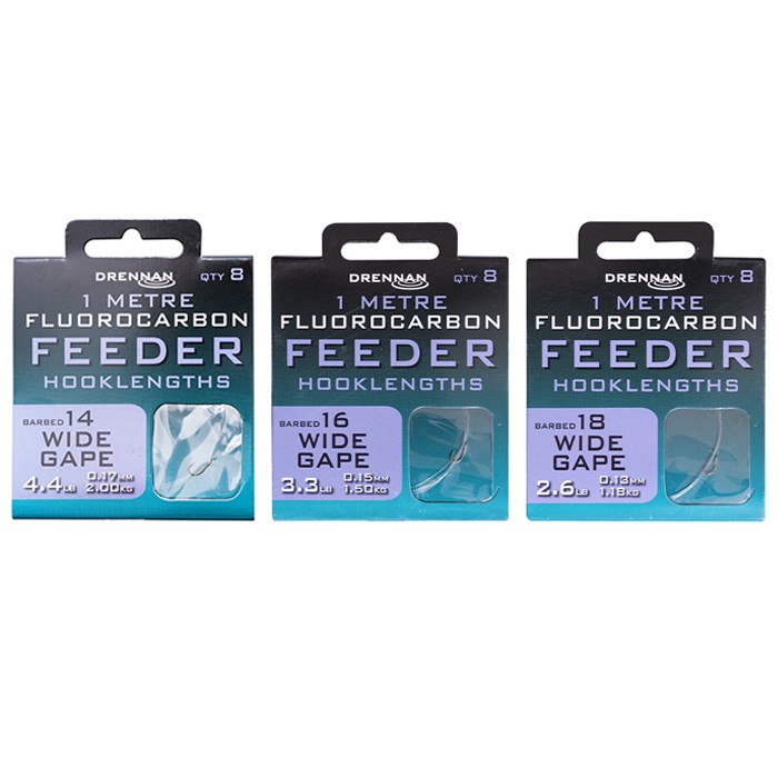 Drennan Wide Gape Flurocarbon Feeder Rig 1m Range