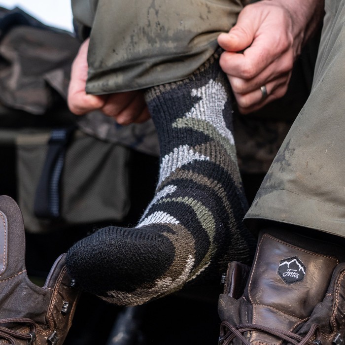 Heat Holders Camo Original Crew Socks In Use 2