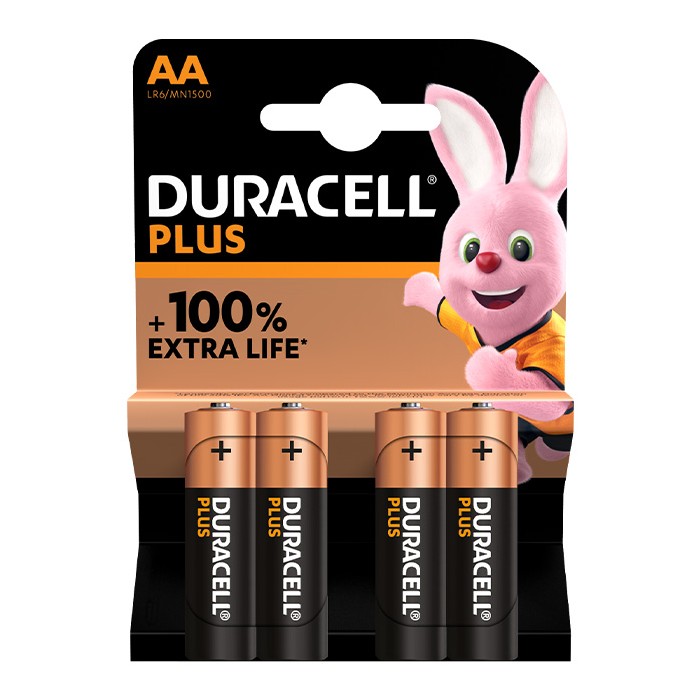 Duracell Plus 100% Power AA - 4 Pack