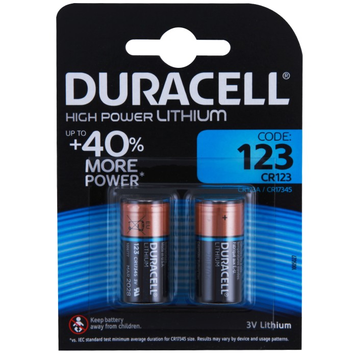 Duracell Lithium Ultra Batteries CR123 Twin Pack