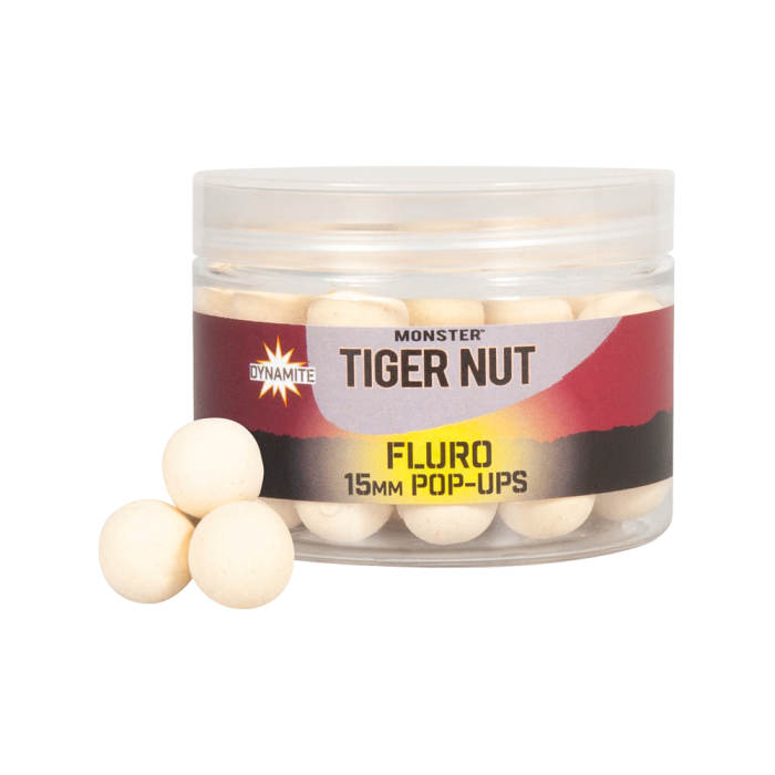 Dynamite Baits Monster Tiger Nut Pop Ups - White Fluro