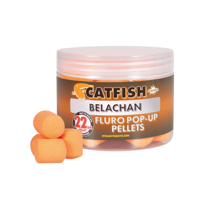 Dynamite Baits Catfish Fluro Belachan Pop Ups 22mm