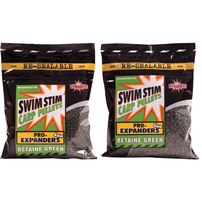 Dynamite Baits Swim Stim Pro Expanders Betaine Green 4mm and 6mm
