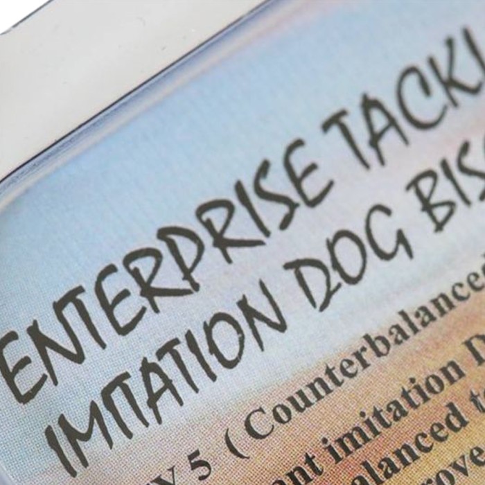 Enterprise Tackle Imitation Dog Biscuit Packaging Close Up 1
