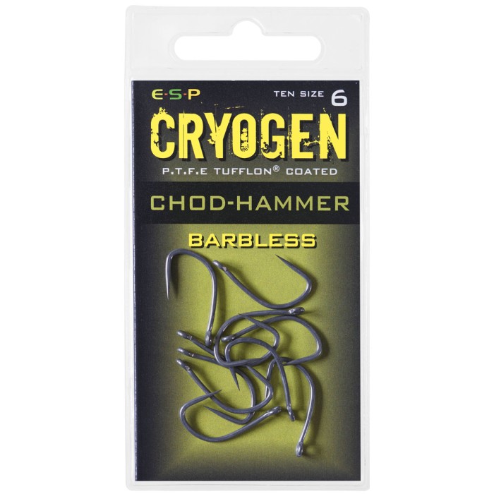 ESP Cryogen Chod Hammer Hooks Barbless Size 6