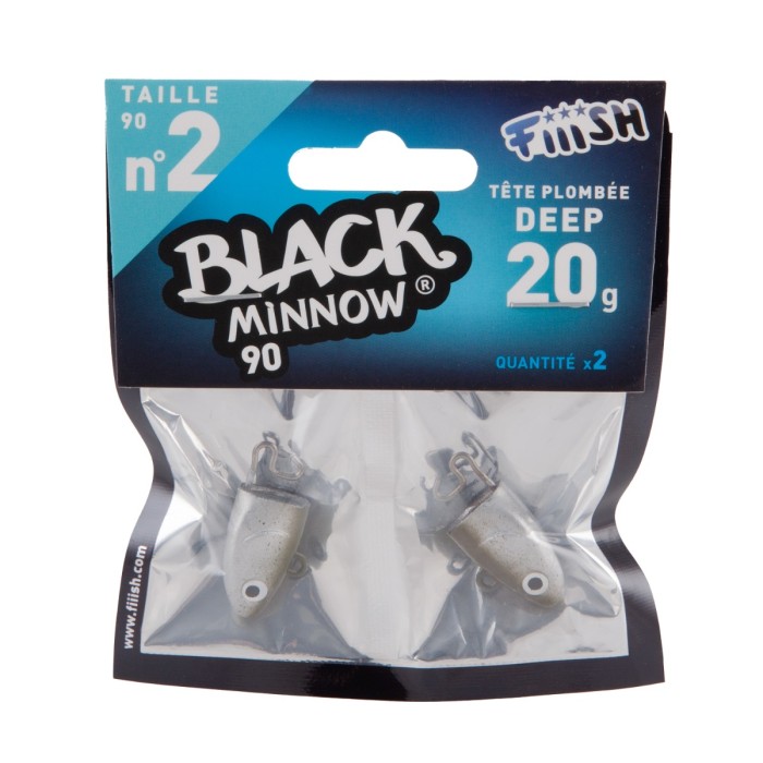 Fiiish Black Minnow 2 Tetes Plombees Extra Deep 90mm, Weight: 20g, Colour: Kaki