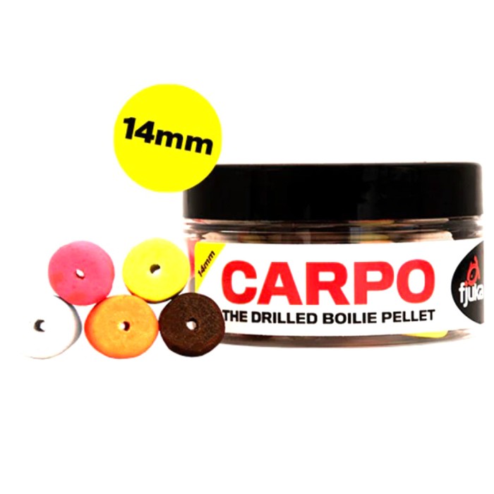 Fjuka Carpo Drilled Pellets Mixed Colours 14mm