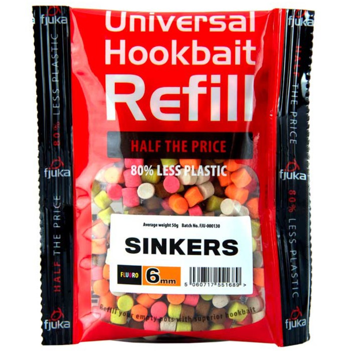 Fjuka Hookable Fishing Sinker Refills 6mm