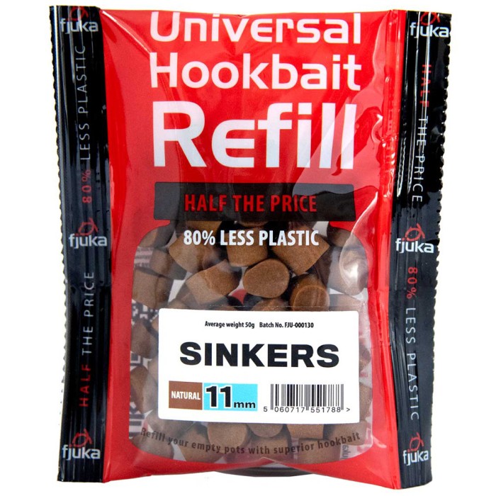 Fjuka Hookable Sinkers Natural Refills 11mm