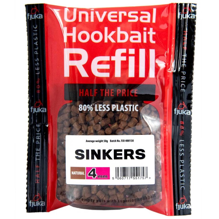 Fjuka Hookable Sinkers Natural Refills 4mm