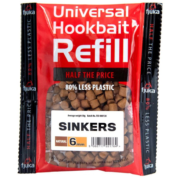 Fjuka Hookable Sinkers Natural Refills 6mm