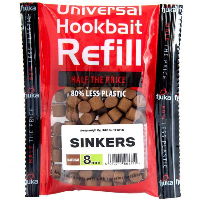 Fjuka Hookable Sinkers Natural Refills 8mm