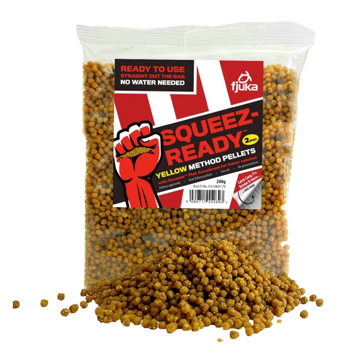 Fjuka Squeez-Ready Method Pellets - Yellow