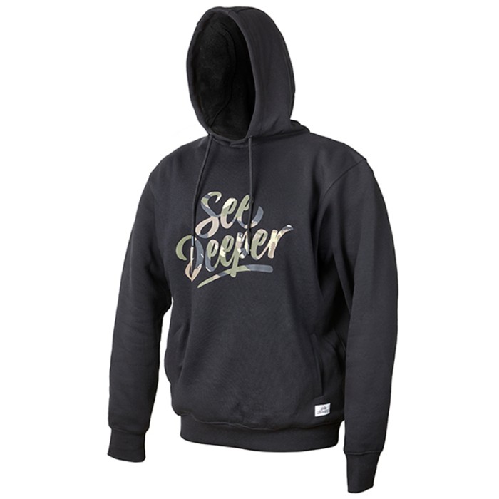 Fortis See Deeper Black Fishing Hoodie