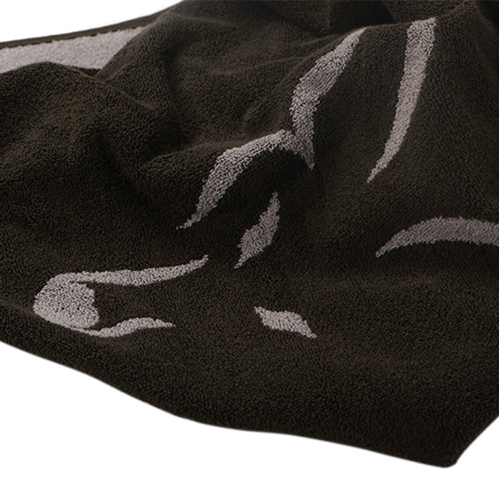 Fox Beach Towel Green and Silver Close Up