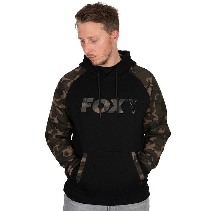 Fox Black Camo Raglan Fishing Hoodie