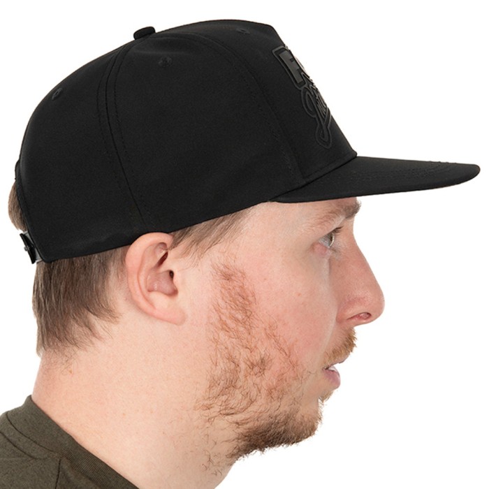 Fox Black & Camo Snapback Fishing Cap Side View