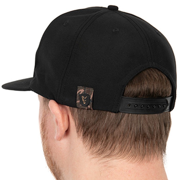 Fox Black & Camo Snapback Fishing Cap Back View