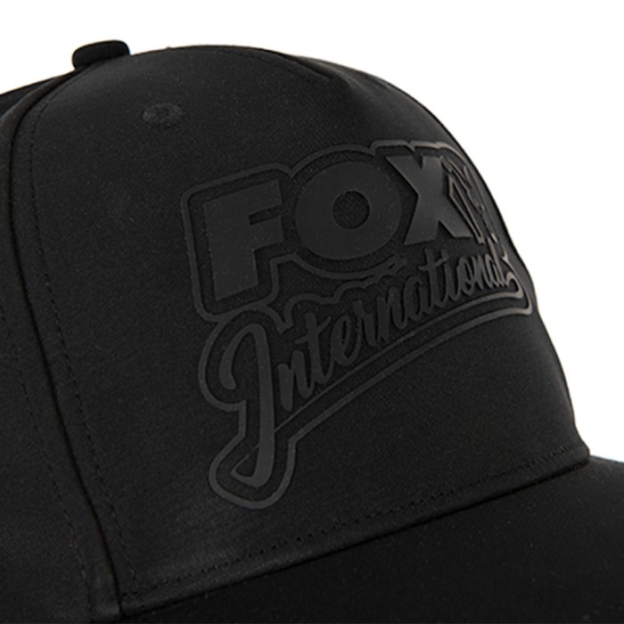 Fox Black & Camo Snapback Fishing Cap Close Up