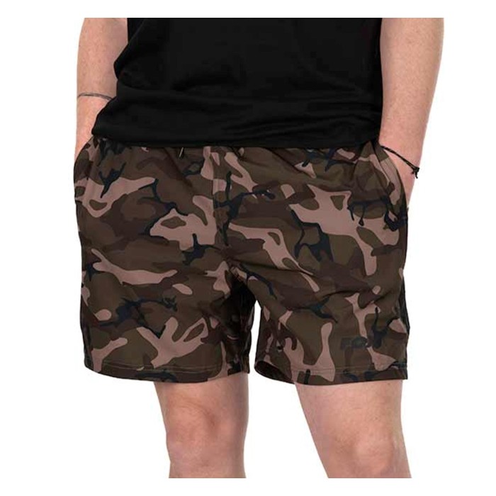 Fox Camo Logo Black Swim Shorts
