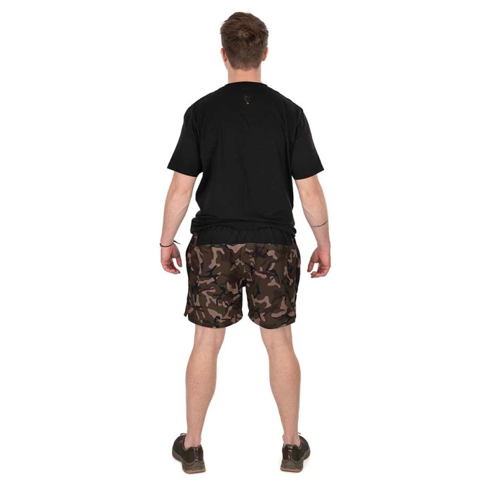 Fox Camo Logo Black Swim Shorts In Use 2