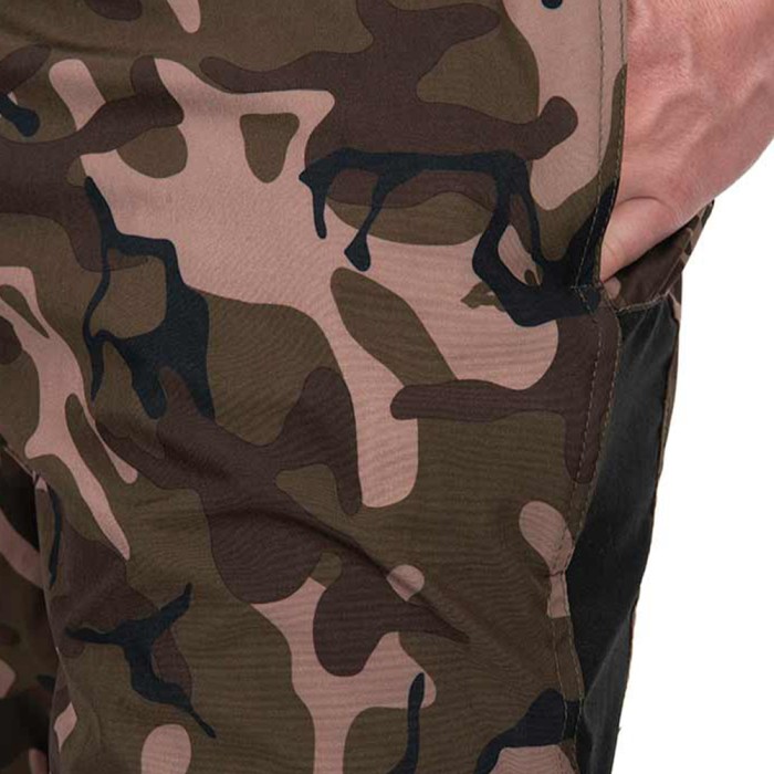Fox Camo Logo Black Swim Shorts Close Up 3