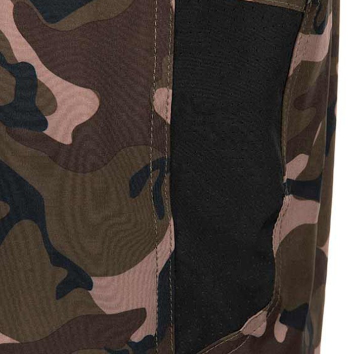 Fox Camo Logo Black Swim Shorts Close Up 5