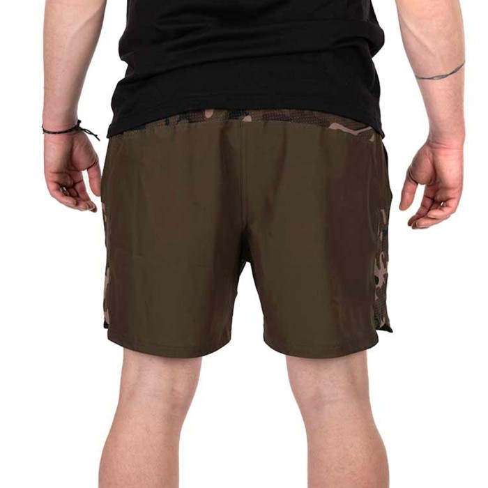 Fox Camo Logo Khaki Swim Shorts In Use 2
