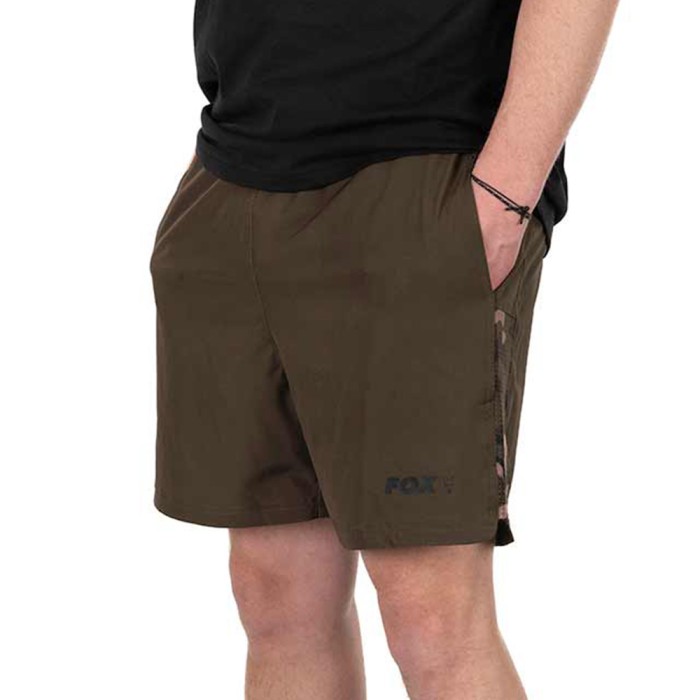 Fox Camo Logo Khaki Swim Shorts In Use 4