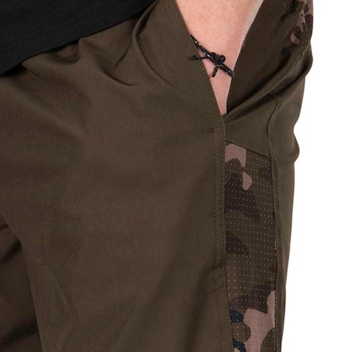 Fox Camo Logo Khaki Swim Shorts Close Up 1