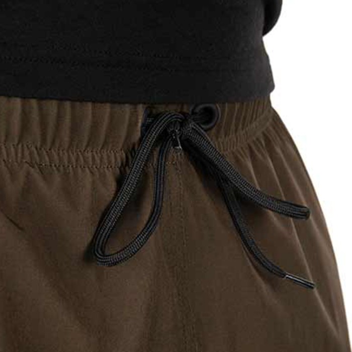 Fox Camo Logo Khaki Swim Shorts Close Up 3