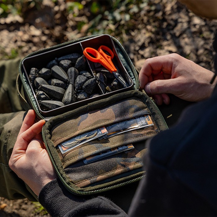 Fox Camolite Compact Rigid Lead & Bits Fishing Bag In Use 3