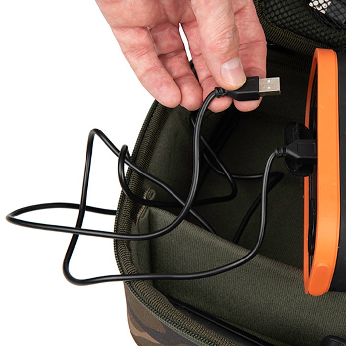 Fox Camolite Gadget Safe Deluxe Fishing Bag USB Connection