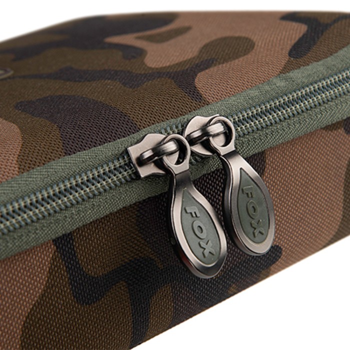 Fox Camolite Mini Micron Bite Alarm Case Zips Close Up