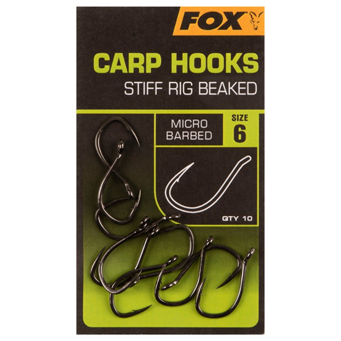 Fox Stiff Rig Beaked Carp Hooks - Micro Barbed 1