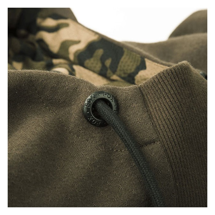Fox Chunk Dark Khaki Camo Hoody close up 1