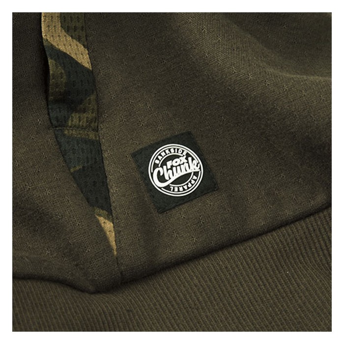Fox Chunk Dark Khaki Camo Hoody close up