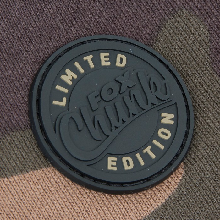 Fox Chunk Limited Edition Camo Lined Hoody Close Up Chunk Logo 1