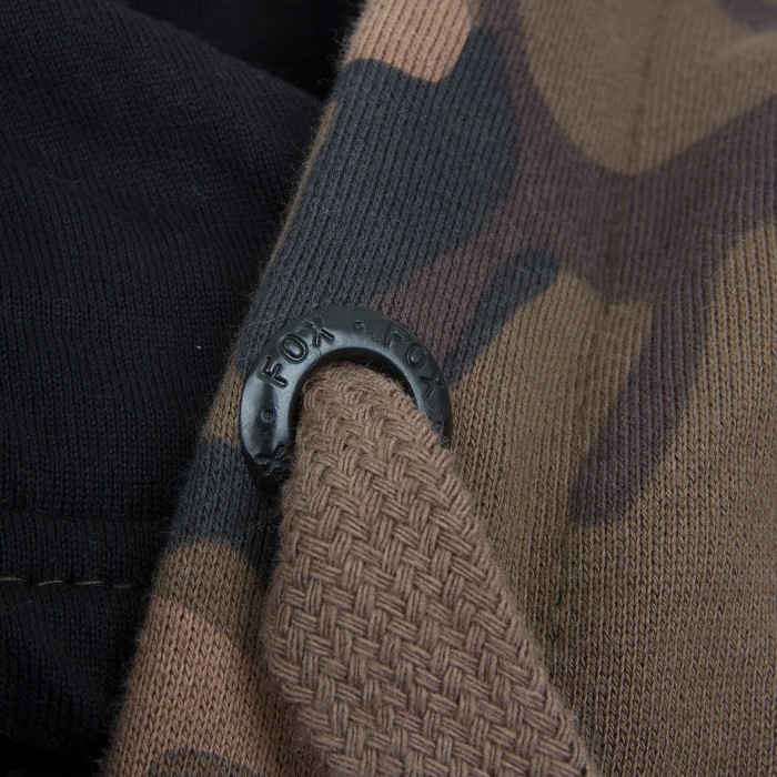 Fox Chunk Limited Edition Camo Lined Hoody Close Up Drawcords