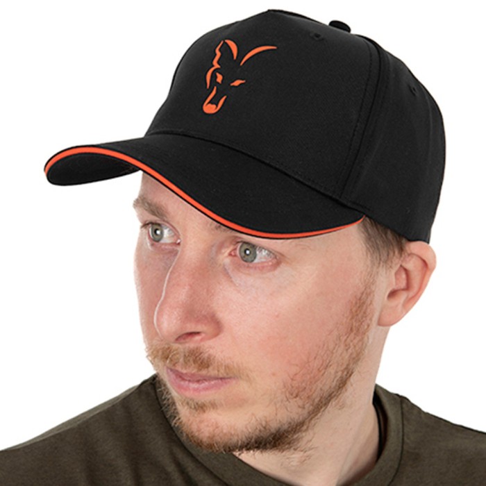Fox Collection Black & Orange Baseball Cap 1