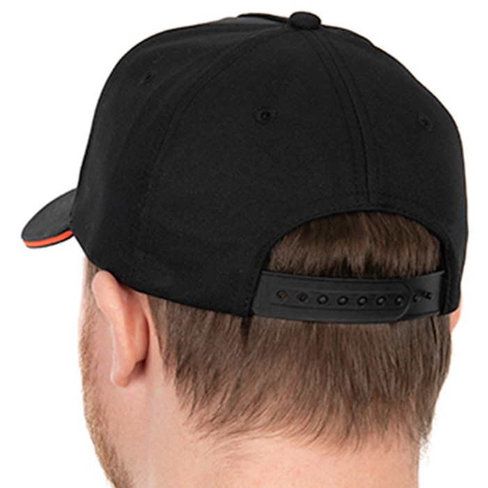 Fox Collection Black & Orange Baseball Cap Back