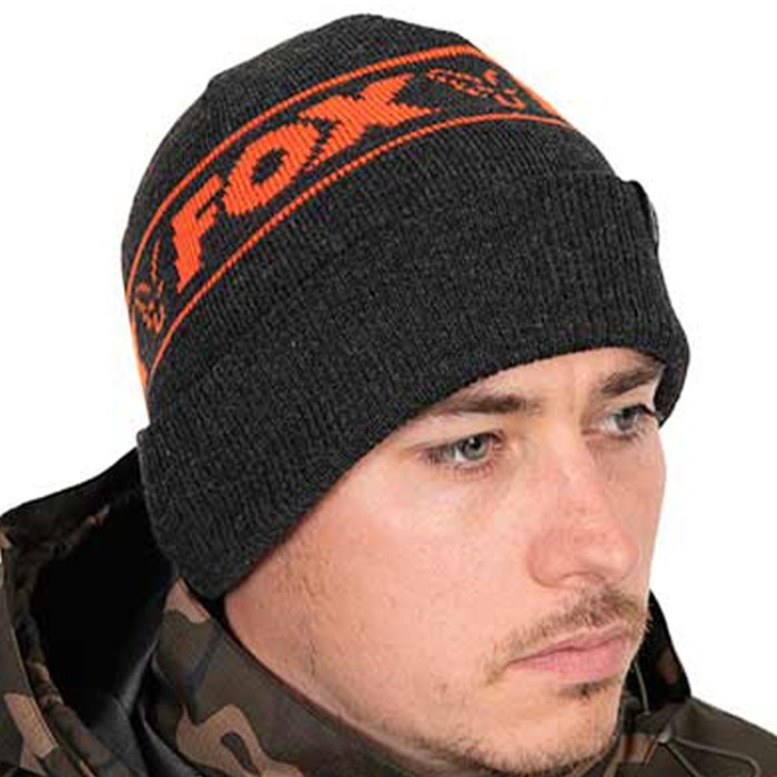 Fox Collection Black & Orange Beanie 1