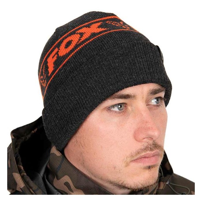 Fox Collection Black & Orange Beanie