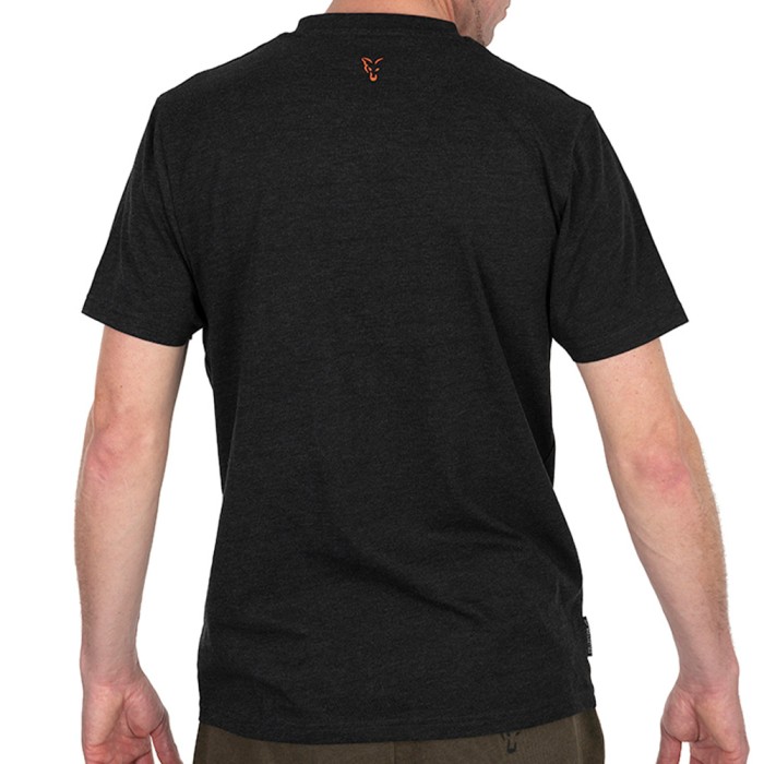 Fox Collection Black & Orange Lightweight Fishing T-Shirt Back