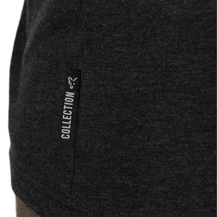 Fox Collection Black & Orange Lightweight Fishing T-Shirt Close Up 2