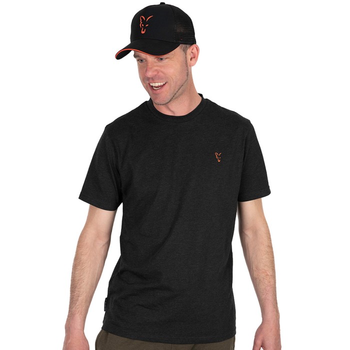 Fox Collection Black & Orange Lightweight Fishing T-Shirt 1