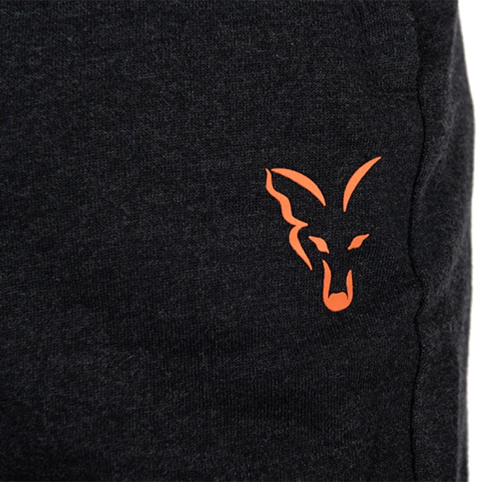 Fox Collection Black & Orange Lightweight Fishing Joggers Close Up 2