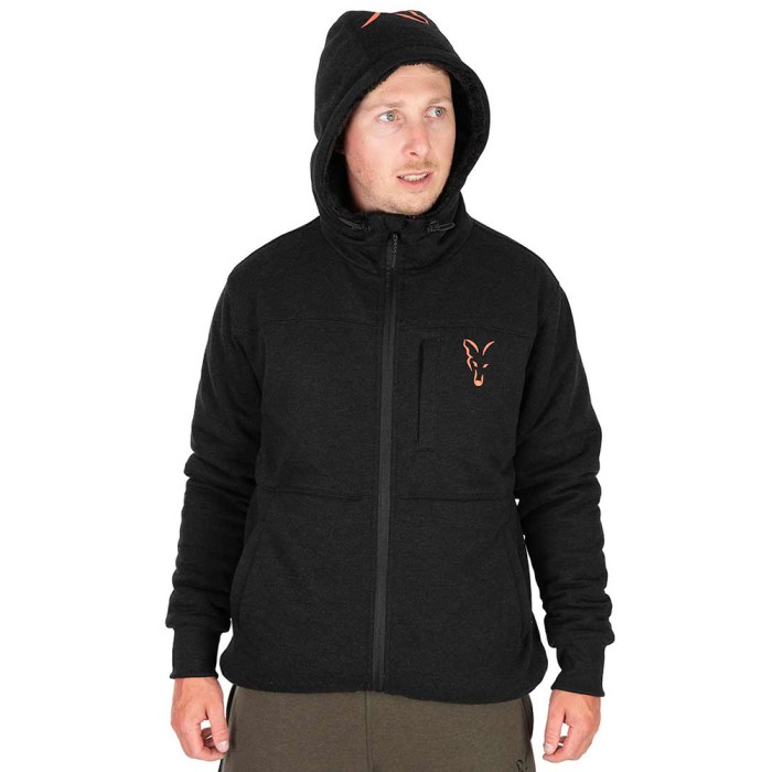 Fox Collection Black & Orange Sherpa Jacket 3