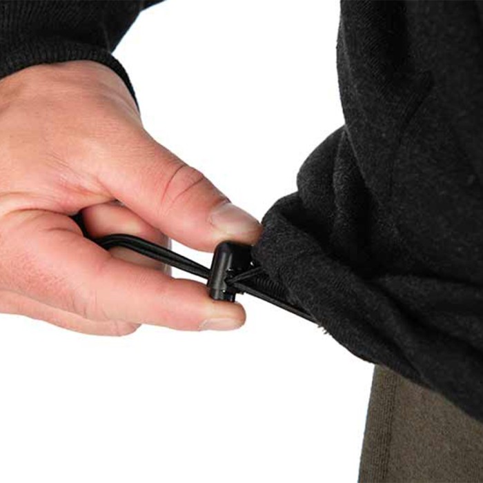 Fox Collection Black & Orange Sherpa Jacket Close Up 1